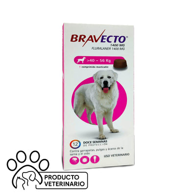 Bravecto Perro Comprimido Masticable 40 - 56 kg - Farmacias Curie
