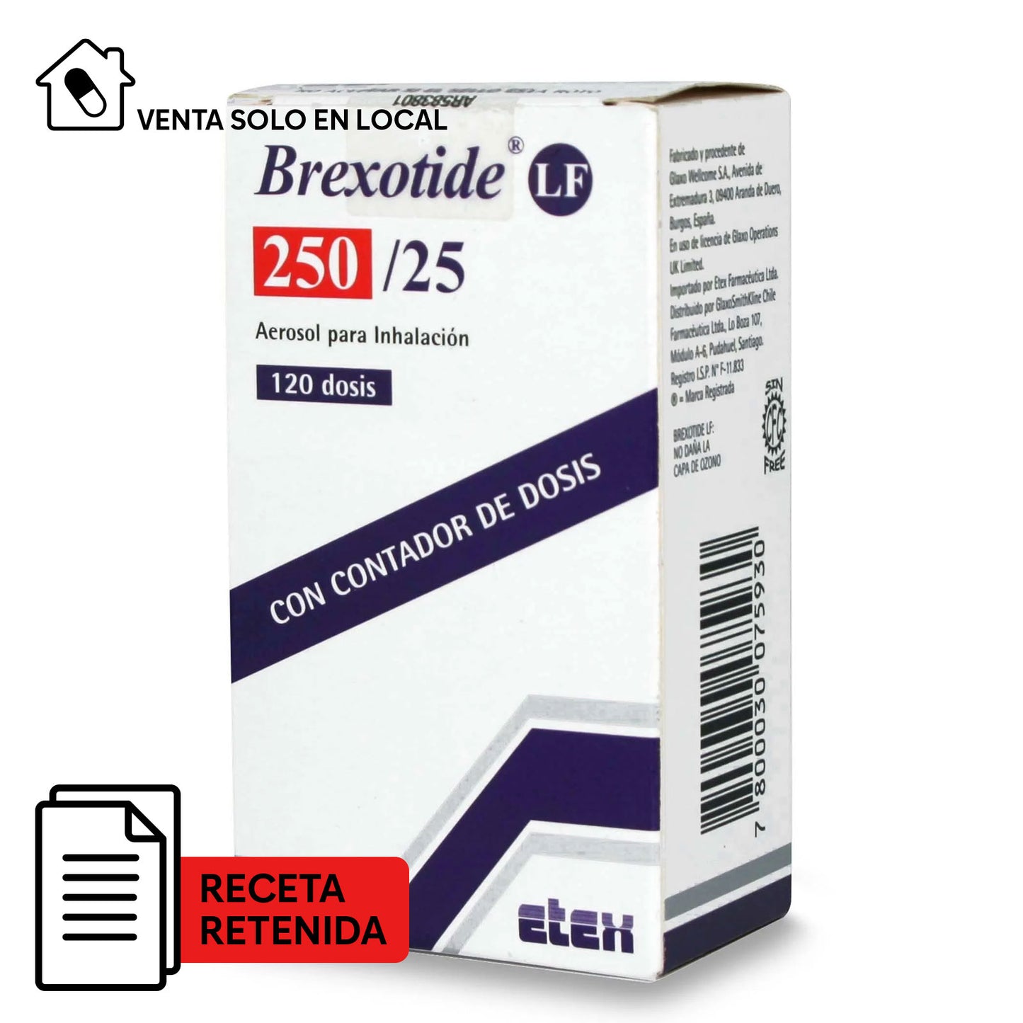 Brexotide Aerosol para Inhalación 250/25 - Farmacias Curie