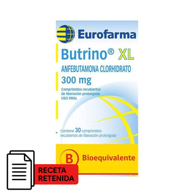 Butrino XL Comprimido recubiertos de liberación prolongada 300mg - Farmacias Curie