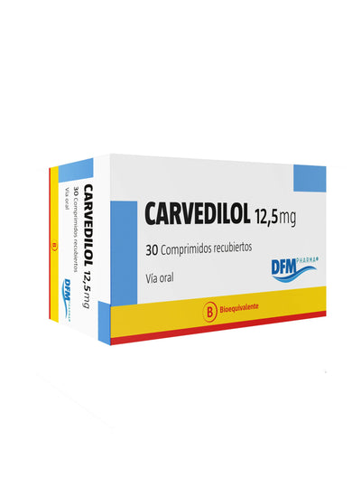 Carvedilol 12,5 mg Comprimidos Recubiertos - Farmacias Curie