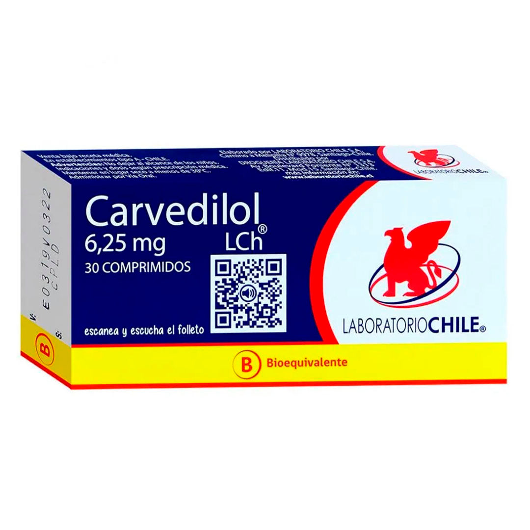 Carvedilol Comprimidos 6,25mg - Farmacias Curie