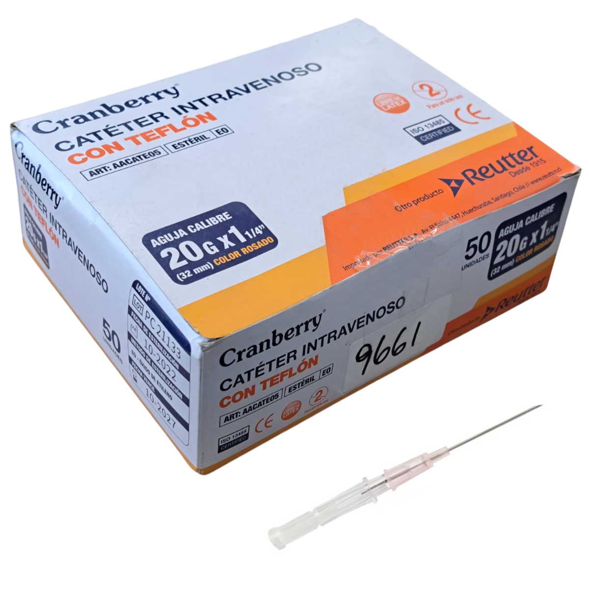 Branula 20G x 1-1/4" - 1 Aguja Estéril - Farmacias Curie