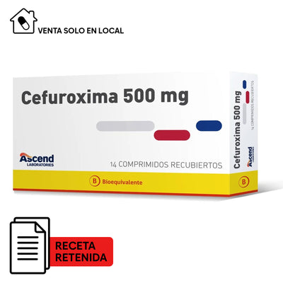 Cefuroxima 500 mg - 14 Comprimidos recubiertos - Farmacias Curie