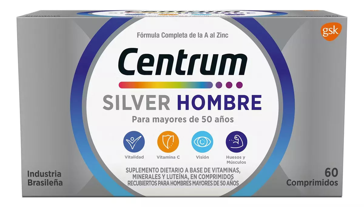 Centrum Silver Hombre - 60 comprimidos - Farmacias Curie