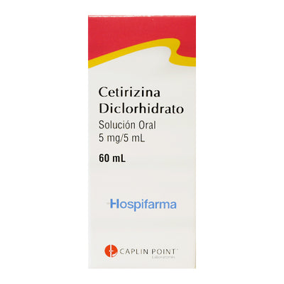 Cetirizina Diclorhidrato Solución Oral 5mg/5mL - 60 mL - Farmacias Curie