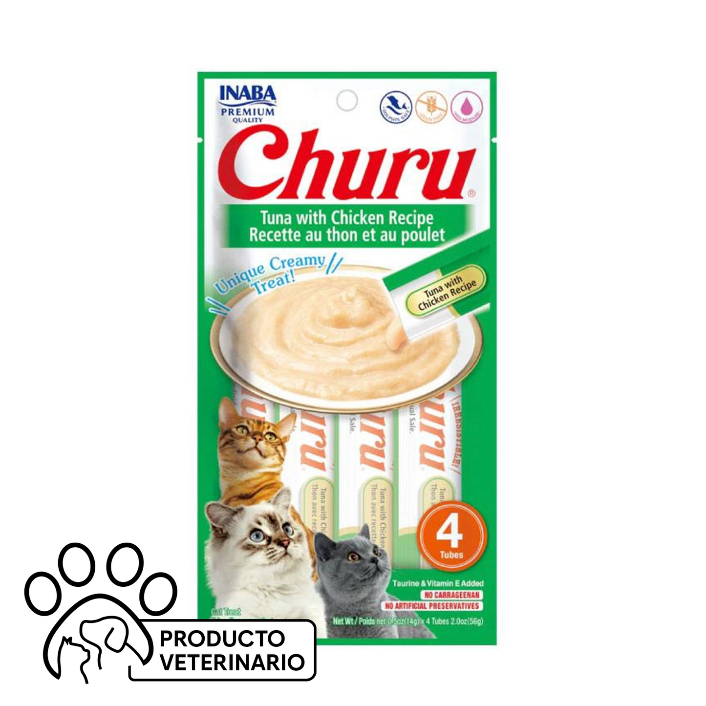 Churu Gato Sabor Atún con Pollo- 8 unidades - Farmacias Curie