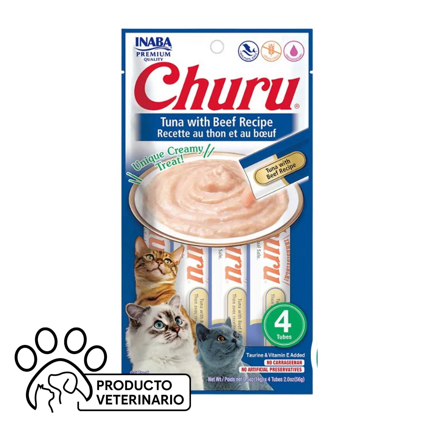 Churu Gato Sabor Atún y Carne - 4 unidades - Farmacias Curie