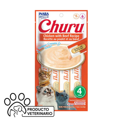 Churu Gato Sabor Pollo con Carne - 4 unidades - Farmacias Curie