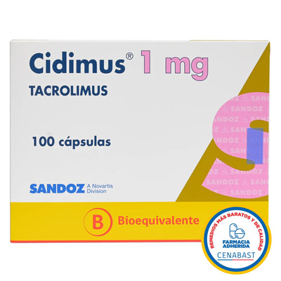 Cidimus Cápsulas 1 mg Medicamento Cenabast - Farmacias Curie