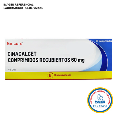 Cinacalcet 60 mg - 28 Comprimidos - Medicamento Cenabast