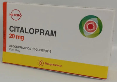 Citalopram 20 mg - 30 Comprimidos Recubiertos - Farmacias Curie