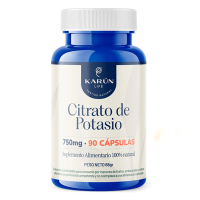 Citrato de Potasio 750mg - 90 Cápsulas - Farmacias Curie