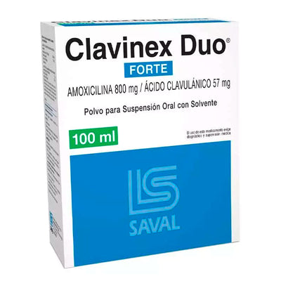 Clavinex Duo Forte Jarabe 800/57 - 100ml - Farmacias Curie
