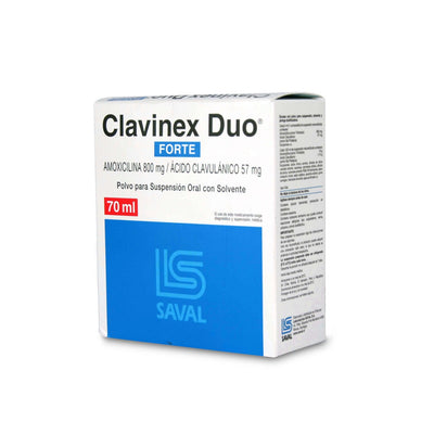 Clavinex Duo Forte Jarabe 800/57 - 70ml - Farmacias Curie
