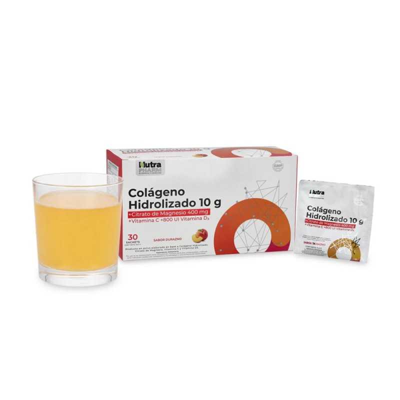 Colágeno Hidrolizado Sabor Durazno - 30 Sobres - Farmacias Curie