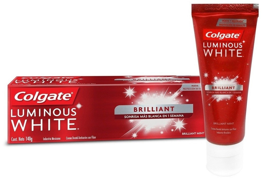 Colgate Pasta Dental Luminous White Brilliant - 90 gramos - Farmacias Curie