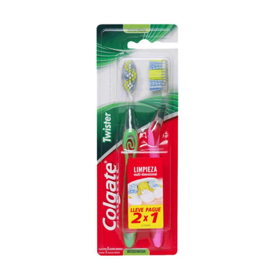 Colgate Pack Cepillo Twister Medio - Farmacias Curie
