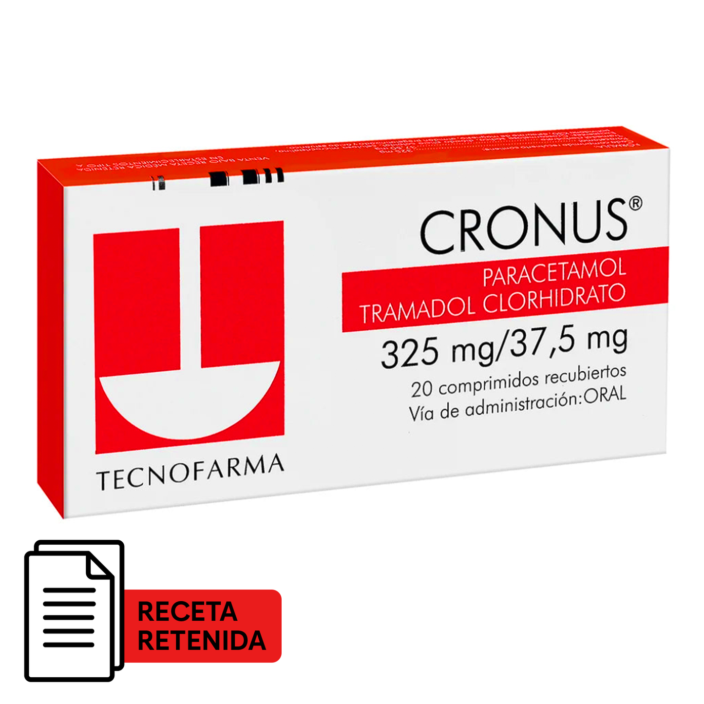 Cronus 325/37,5 mg - 20 Comprimidos Recubiertos - Farmacias Curie