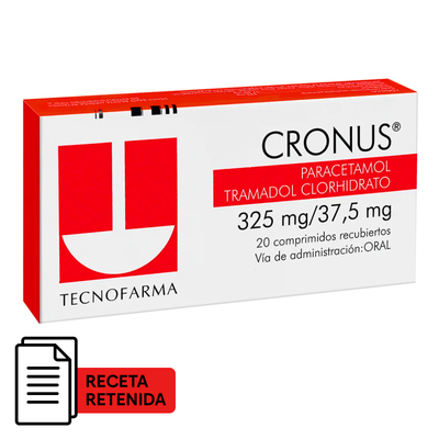 Cronus 325/37,5 mg - 20 Comprimidos Recubiertos - Farmacias Curie
