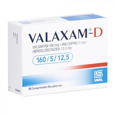 Valaxam-D Comprimidos Recubiertos 160/5/12,5 - Farmacias Curie