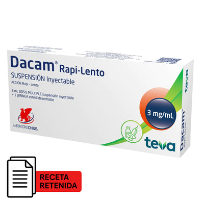 Dacam Rapilento Suspensión inyectable 3mg/ml - Farmacias Curie