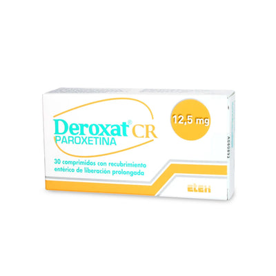 Deroxat CR 12.5 mg - 30 Comprimidos con Recubrimiento Entérico de Liberación Prolongada - Farmacias Curie
