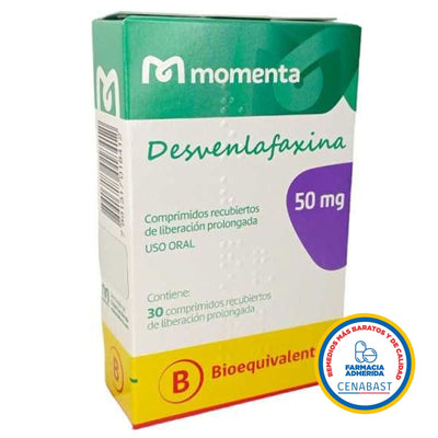 Desvenlafaxina Comprimidos Recubiertos 50mg Medicamento Cenabast - Farmacias Curie