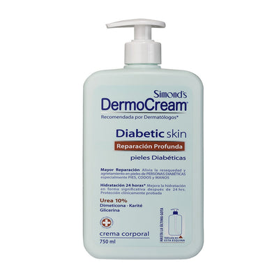 Simond´s Crema Corporal Dermocream Diabetic Skin 750 ml - Farmacias Curie