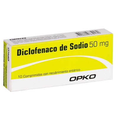 Diclofenaco Comprimidos con Recubrimiento Entérico 50mg - Farmacias Curie