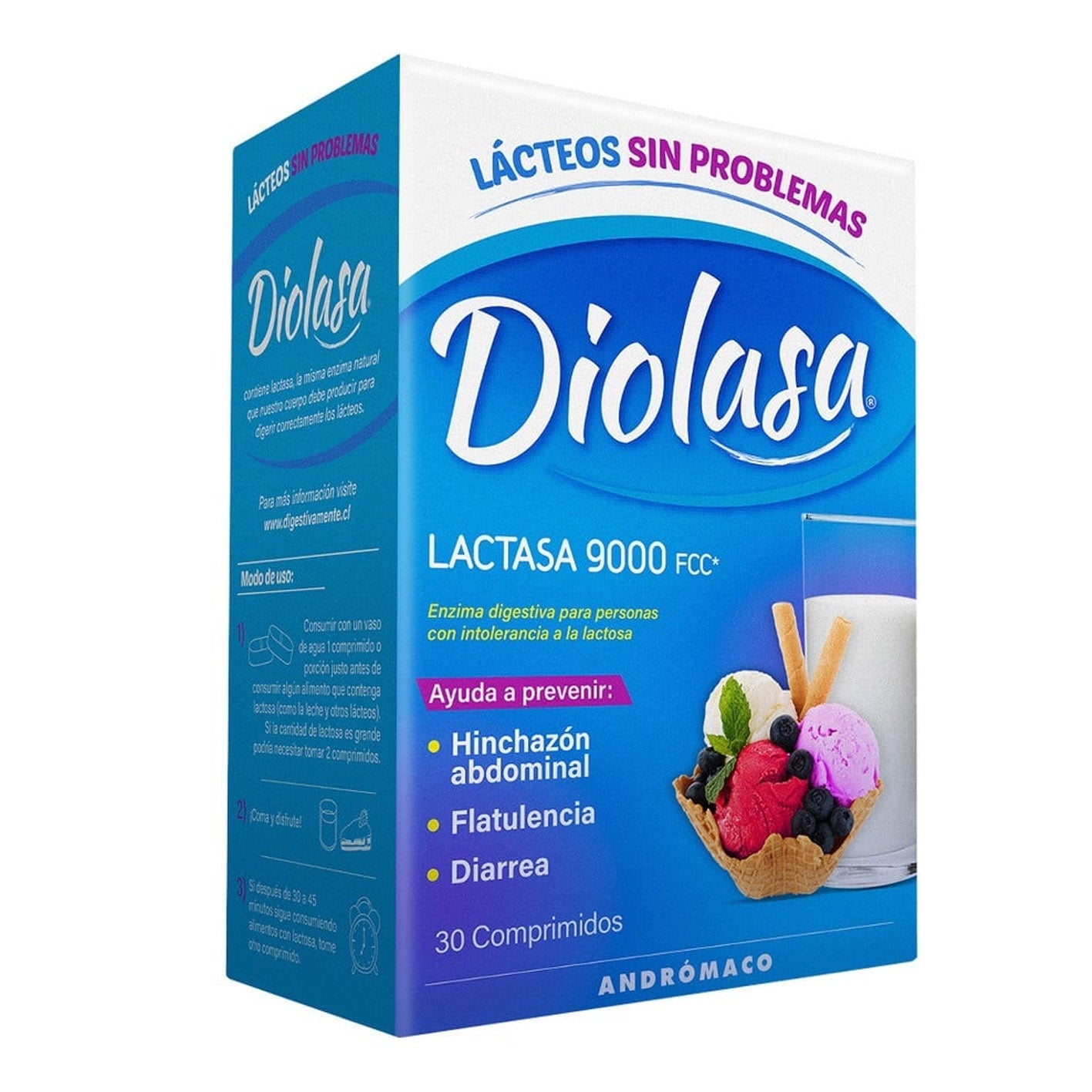Diolasa - 30 Comprimidos - Farmacias Curie