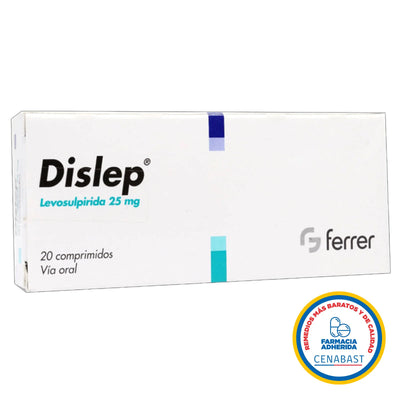 Dislep 25mg - 20 Comprimidos - Medicamento Cenabast - Farmacias Curie