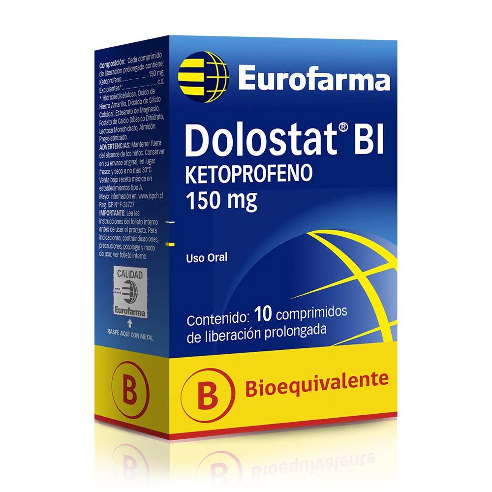 Dolostat Bi 150 mg - 10 Comprimidos de Liberación Prolongada - Farmacias Curie