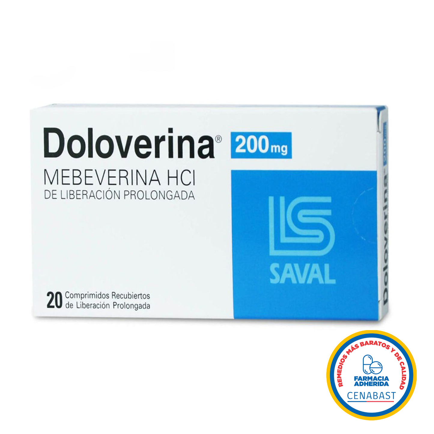 Doloverina Comprimidos Recubiertos de Liberación Prolongada 200mg Medicamento Cenabast - Farmacias Curie