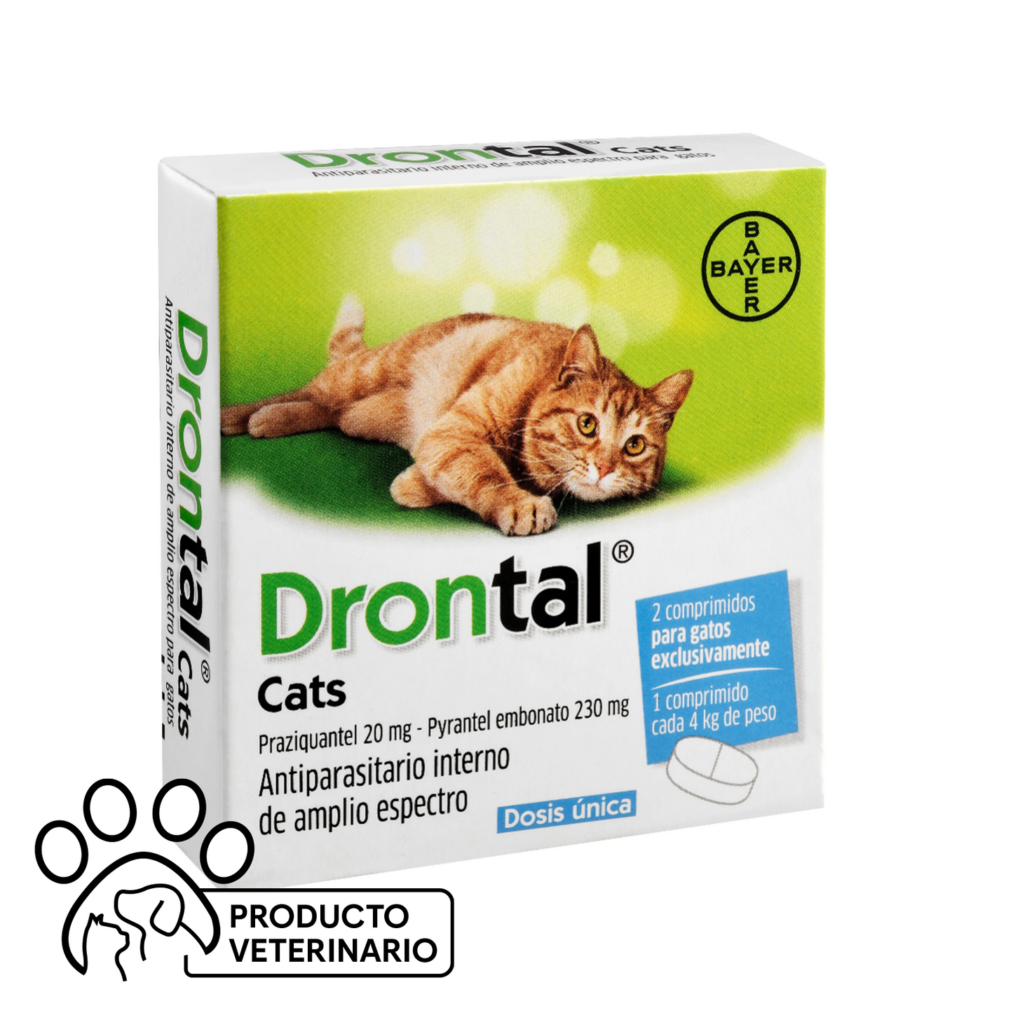 Drontal Cats - Formato 1 Comprimido Individual - Farmacias Curie