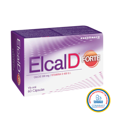 ElcalD Forte - 60 Cápsulas - Medicamento Cenabast - Farmacias Curie