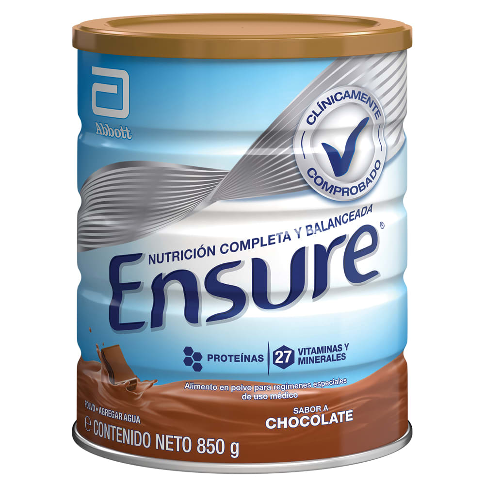 Ensure Fos Chocolate Polvo - 850 gramos - Farmacias Curie