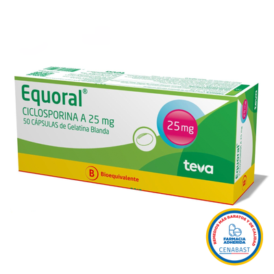 Equoral Cápsulas 25mg Medicamento Cenabast - Farmacias Curie