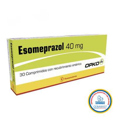 Esomeprazol Comprimidos con Recubrimiento Entérico 40mg Medicamento Cenabast - Farmacias Curie