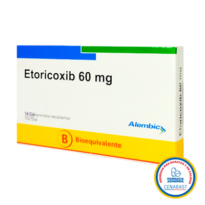 Etoricoxib Comprimidos Recubiertos 60mg Medicamento Cenabast - Farmacias Curie