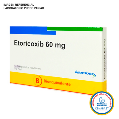 Etoricoxib 60mg - 14 Comprimidos Recubiertos - Medicamento Cenabast