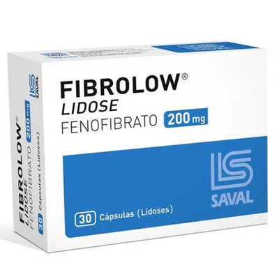 Fibrolow 200mg - 30 Cápsulas - Farmacias Curie