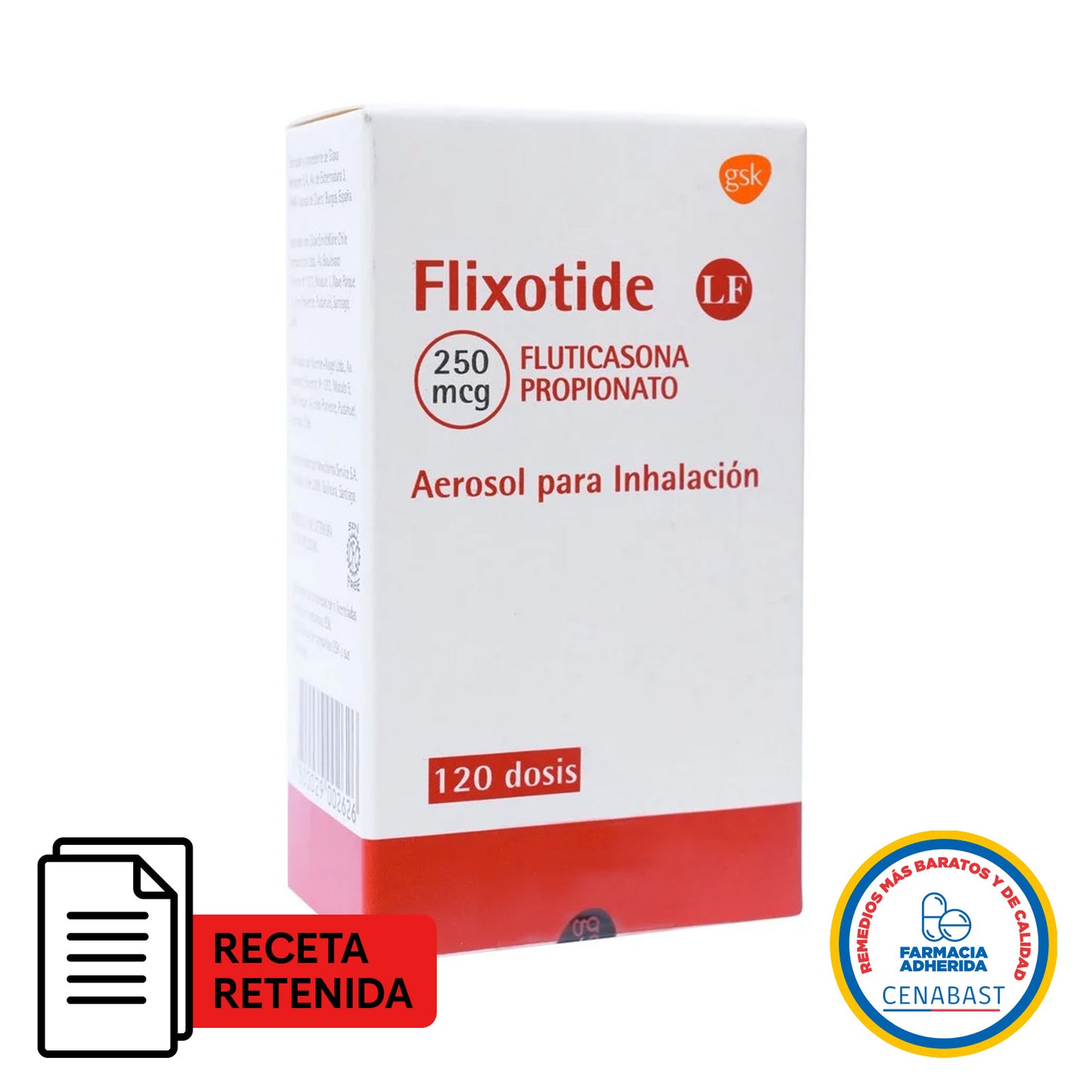 Flixotide Aerosol para Inhalación 250mcg Medicamento Cenabast - Farmacias Curie