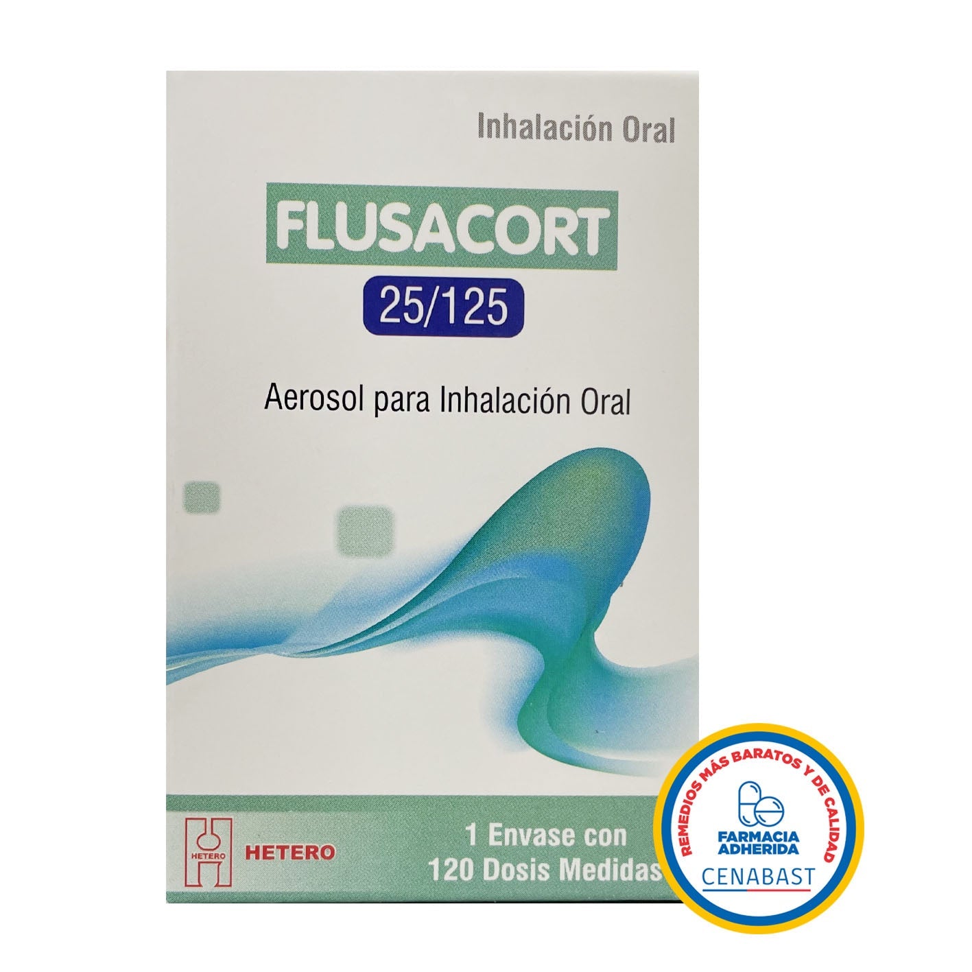 Flusacort Aerosol para Inhalación 25/125 Medicamento Cenabast - Farmacias Curie