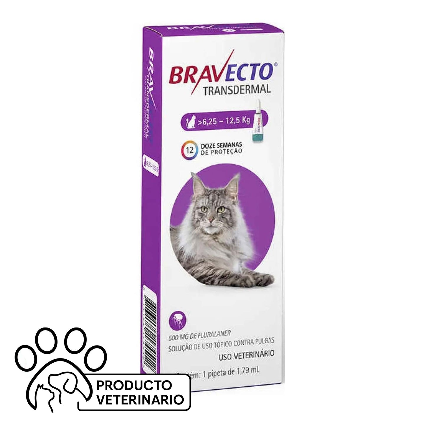 Bravecto Gato 6,25-12,5kg - Pipeta 1,79mL - Farmacias Curie