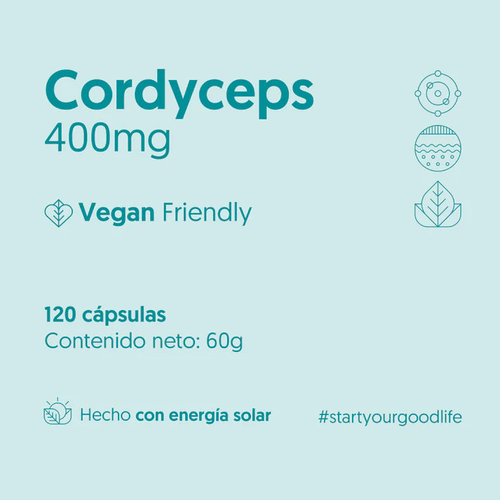 Hongo Cordyceps 400mg Biostream - 120 Cápsulas