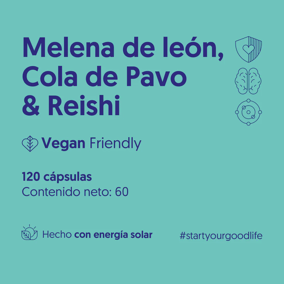 Triple Hongo Adaptógeno Biostream - 120 Cápsulas