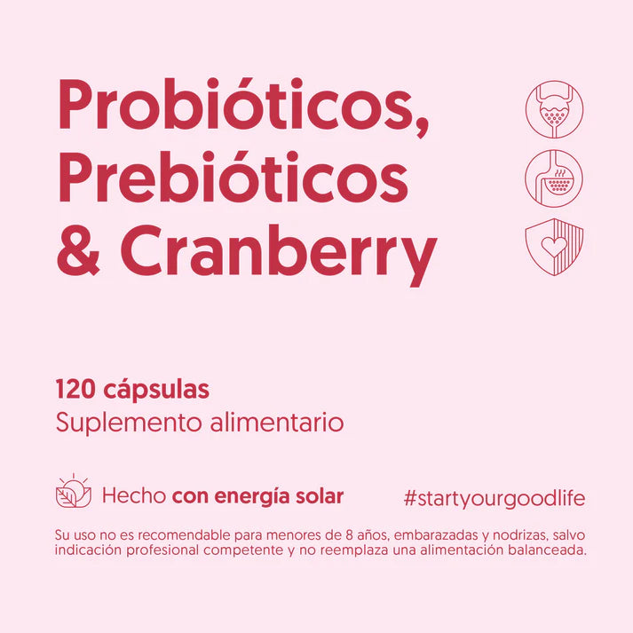 Pre-Probióticos & Cranberry Biostream - 120 Cápsulas
