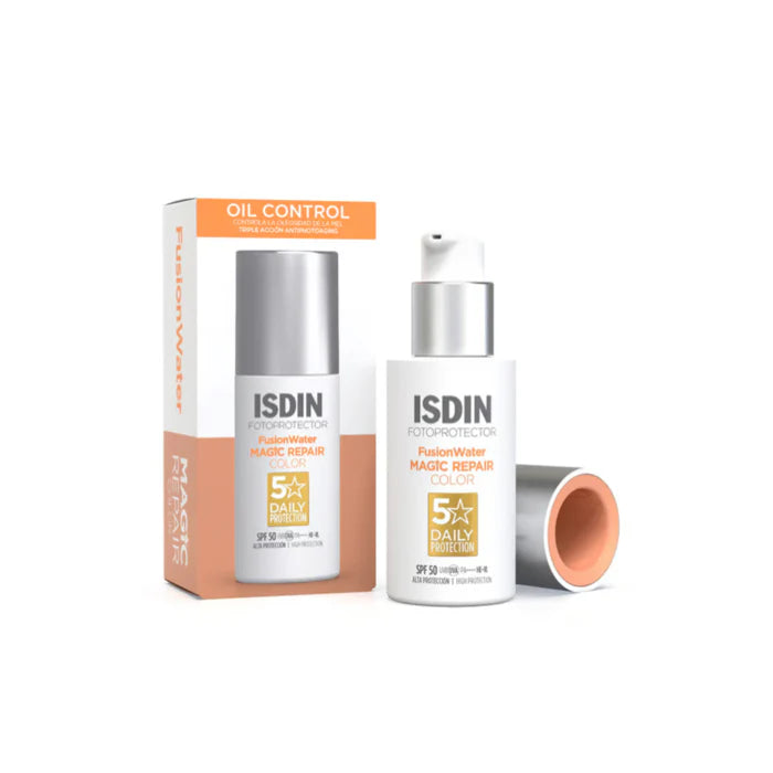 Isdin Fotoprotector Fusion Water Age Repair Color FPS 50 - Farmacias Curie