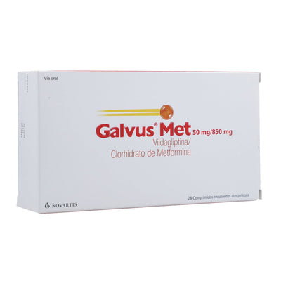 Galvus Met Comprimidos Recubiertos 50/850mg - 28 unidades - Farmacias Curie