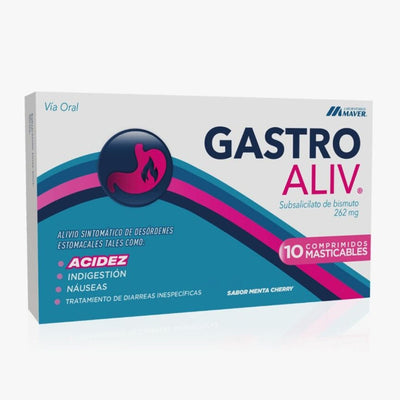 Gastroaliv Comprimidos Masticables - 10 unidades - Farmacias Curie